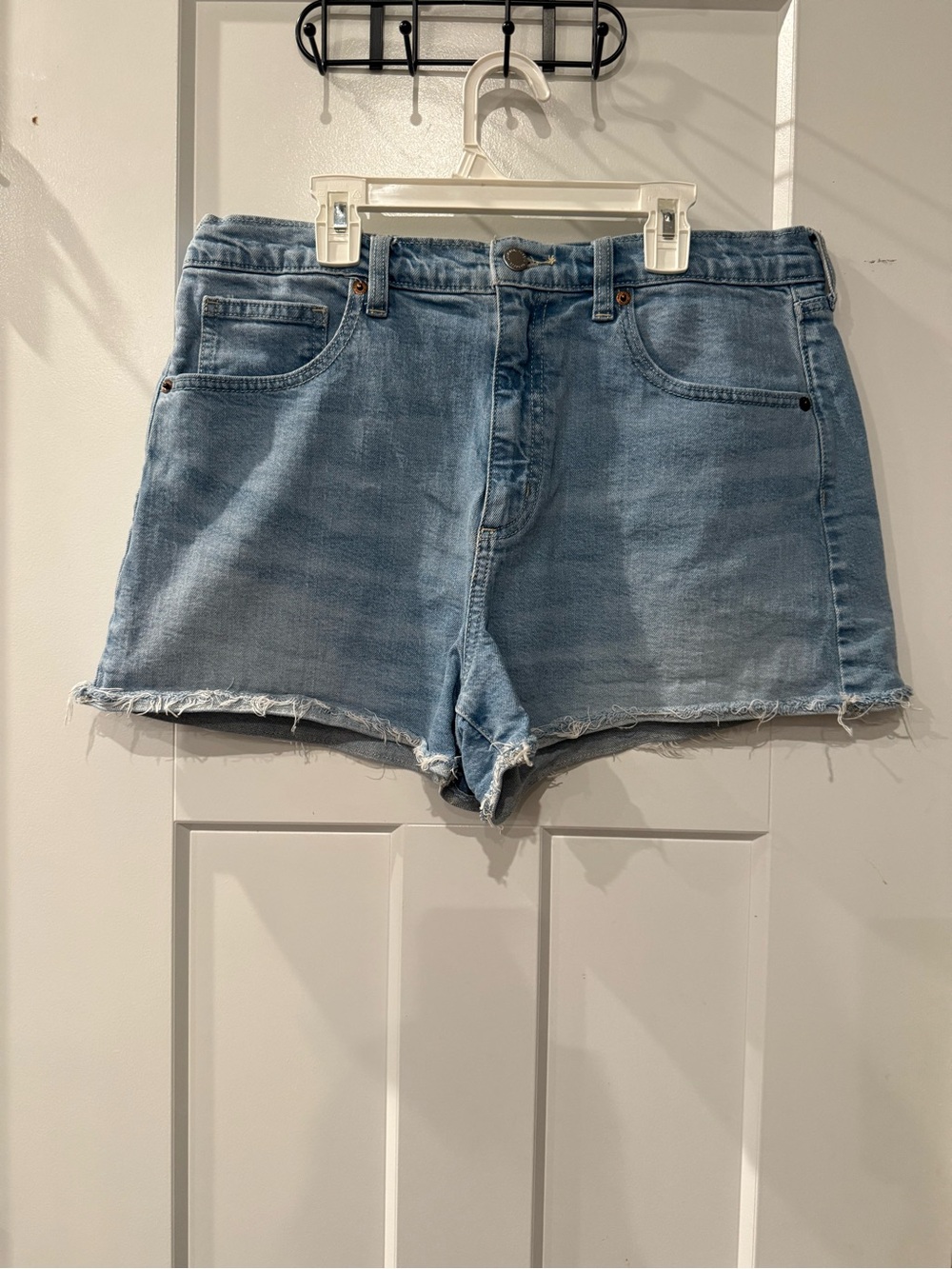 Universal Thread Light Wash High-Rise Frayed Hem Denim Shorts